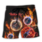 Fire Rock Music Beach Shorts For Oceanfront Escapes And Travel Ready Comfort