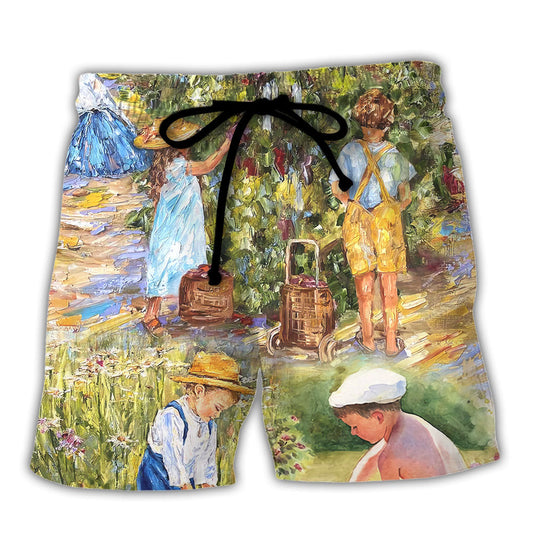 Gardening Lawn Mowing Unit Beach Shorts For Resort Trips And Warm Weather Style