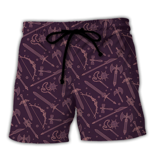 Fantasy Roleplaying Medieval Beach Shorts For Holiday Cruises And Relaxed Casual Wear