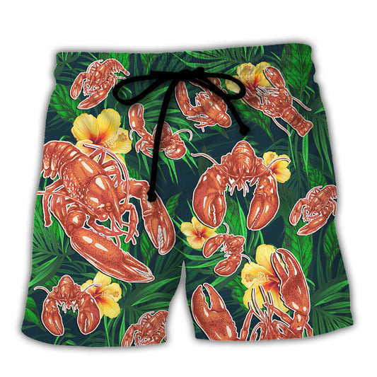 Lobster Crustacean Funny Quote Tropical Style Beach Shorts For Poolside Relaxation And Style