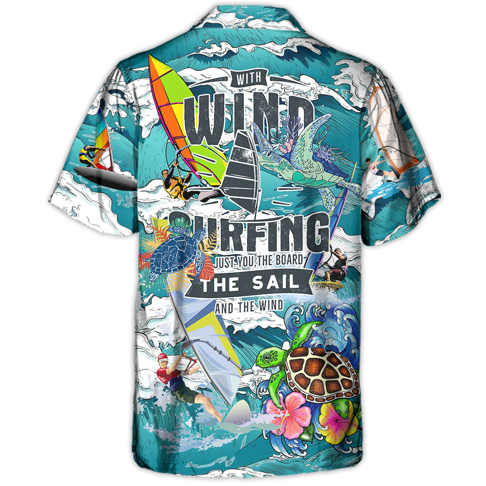 Windsurfing Surfing Vacation Sport Hawaiian Shirt Resort Outfit View For Warm Weather Events