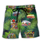 Hippie Tropical Camping Beach Shorts For Casual Day Trips And Leisure And Relaxation