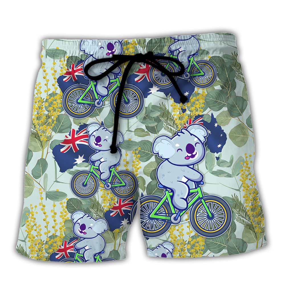 Koala Cycling Beach Shorts For Tropical Holidays And Relaxed Casual Wear