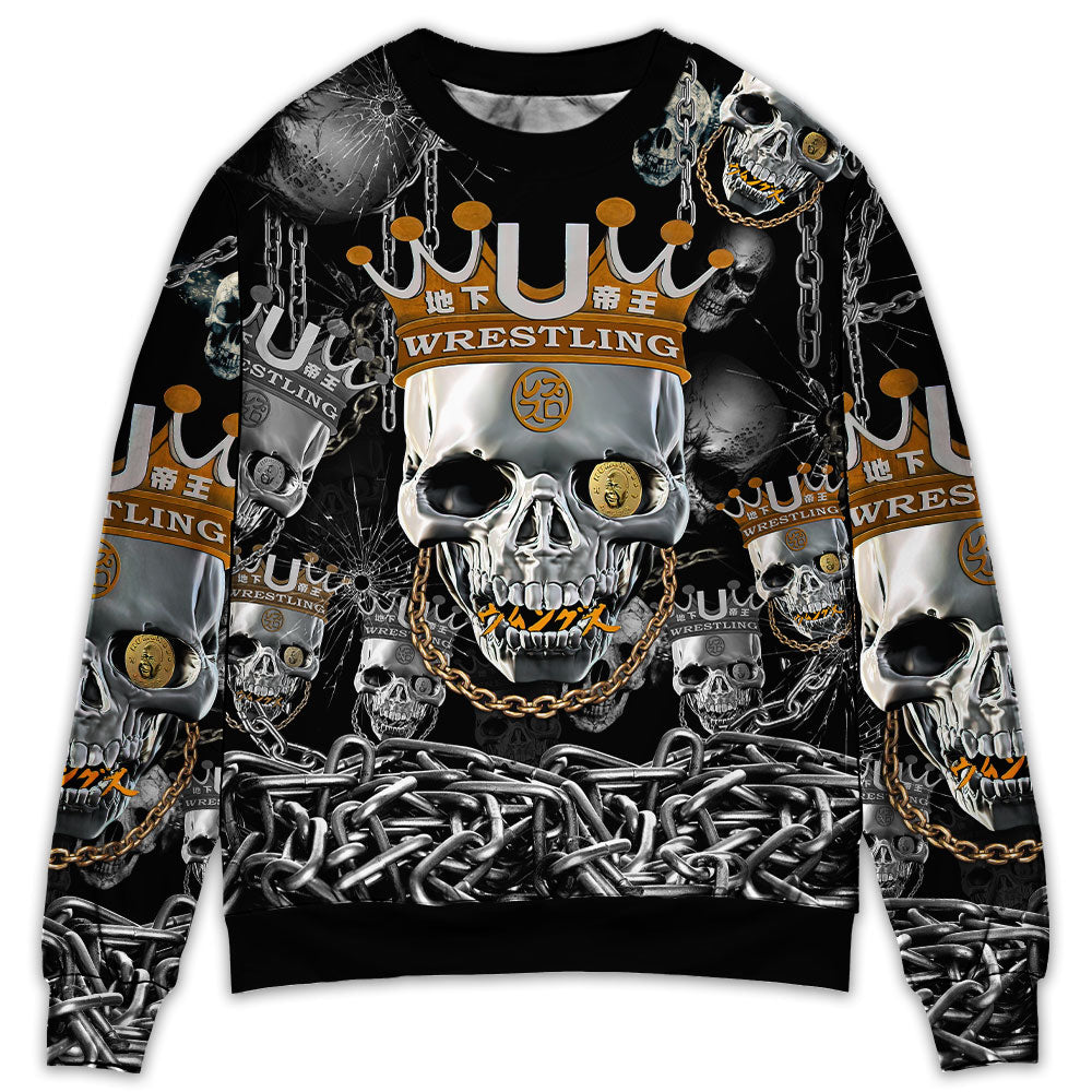 Blue Smoke Flaming Skull Sweater For Alternative Fashion Events And Thoughtful Seasonal Gifts