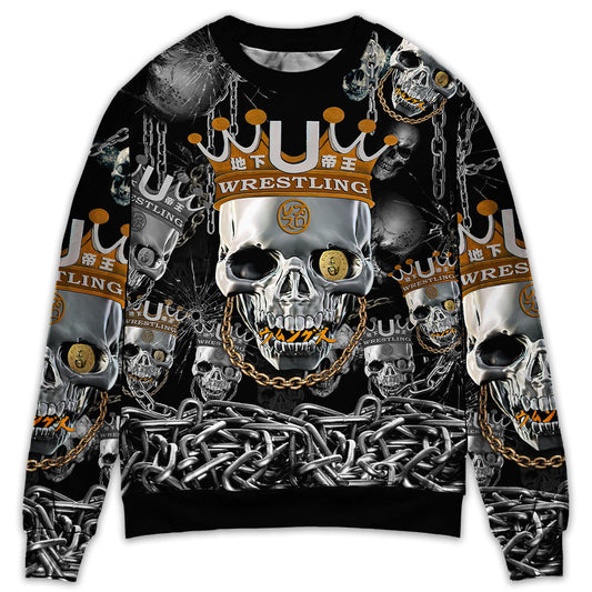 Blue Smoke Flaming Skull Sweater For Alternative Fashion Events And Thoughtful Seasonal Gifts