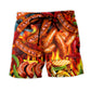 BBQ Sausage Beach Shorts For Beach Days And Weekend Casual Style
