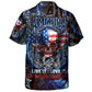 Gothic Dark American Skull Hawaiian Shirt Button Front Artwork For Thoughtful Gifting
