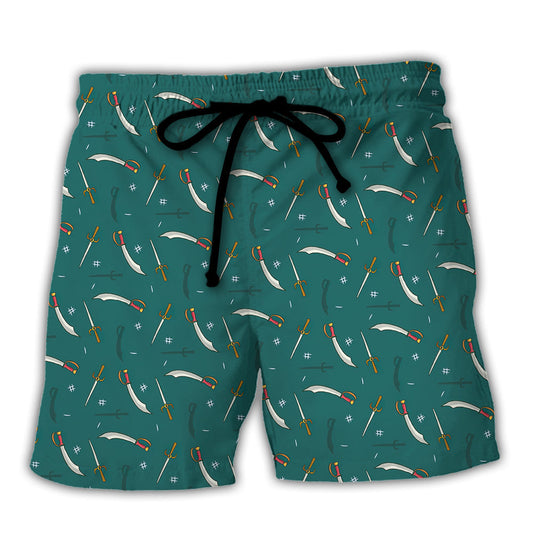 Fantasy Roleplaying Sword Beach Shorts For Tropical Holidays And Thoughtful Gift Giving