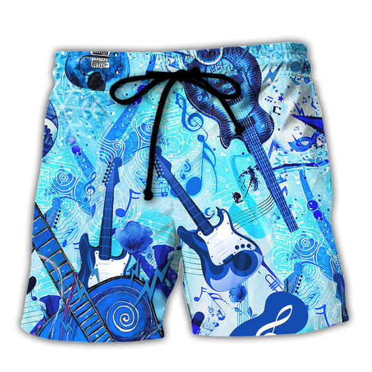Guitar Music Beach Shorts For Island Getaways And Laid Back Styling