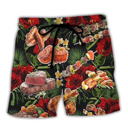 BBQ Beer Beach Shorts For Coastal Adventures, Casual Outings, And Travel Ready Comfort