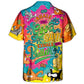 Funny Bold Yoga Cat Attitude Graphic Hawaiian Shirt Print Closeup For Resort Wear