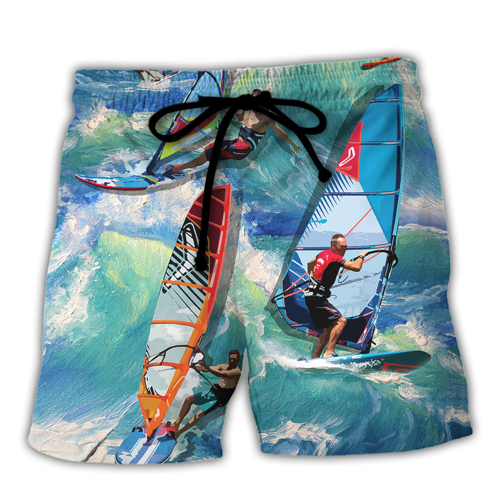 Windsurfing Wind Beach Shorts For Resort Getaways And Weekend Casual Style