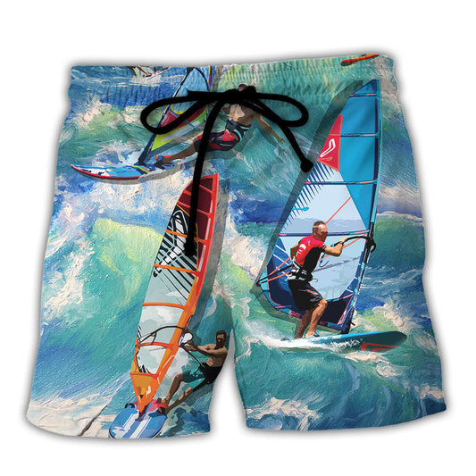 Windsurfing Wind Beach Shorts For Resort Getaways And Weekend Casual Style