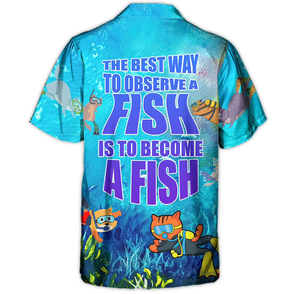 Scuba Diving Adventure Graphic Hawaiian Shirt Graphic Artwork Detail For Outdoor Gatherings