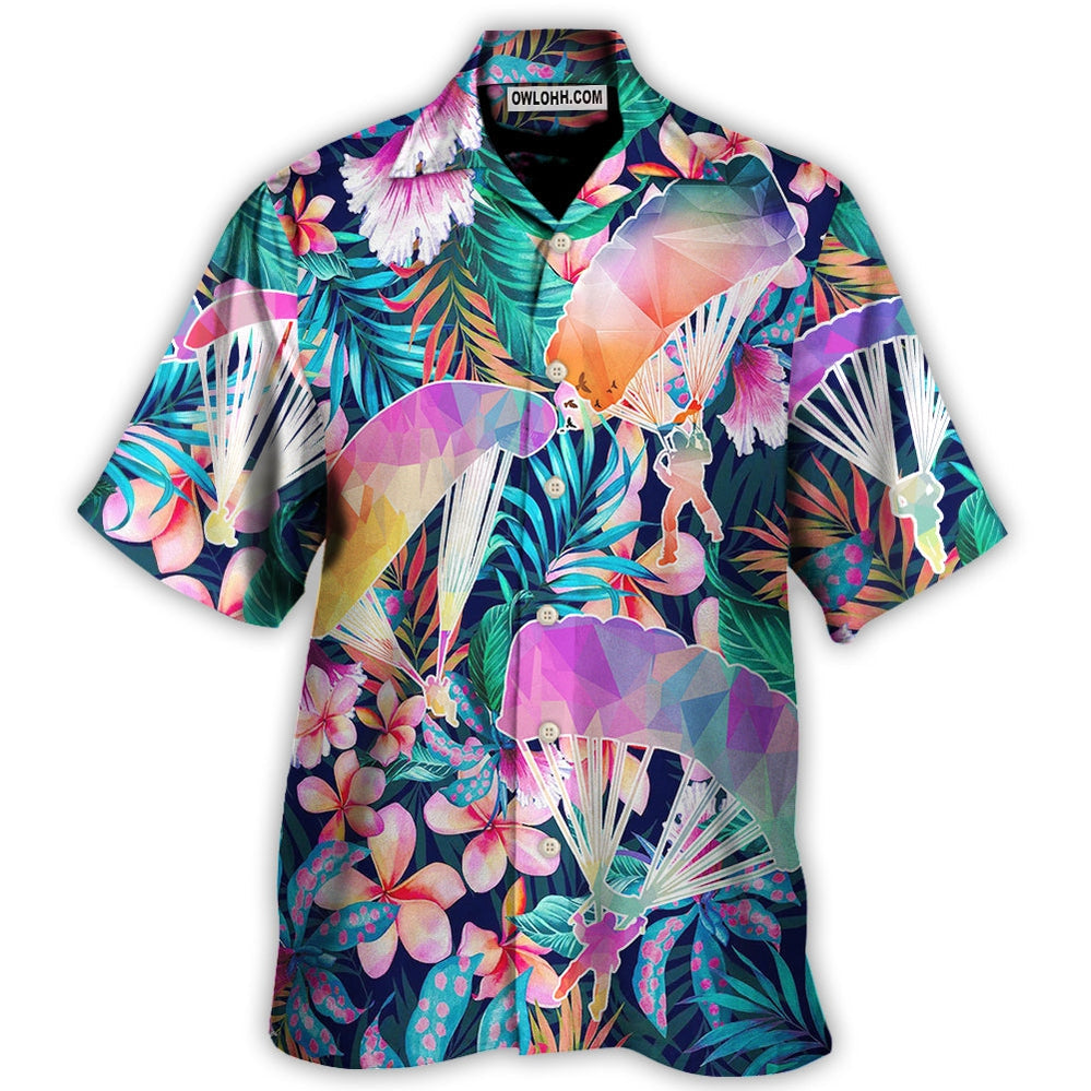 Parasailing Adventure Graphic Hawaiian Shirt Artwork View For Island Holidays