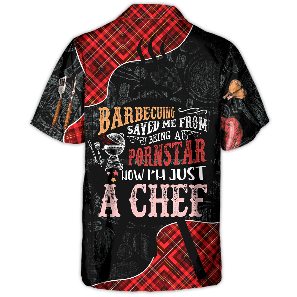 Barbecuing Chef Hawaiian Shirt For Warm Weather Adventures And Everyday Comfort