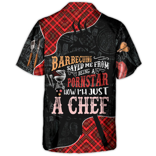 Barbecuing Chef Hawaiian Shirt For Warm Weather Adventures And Everyday Comfort
