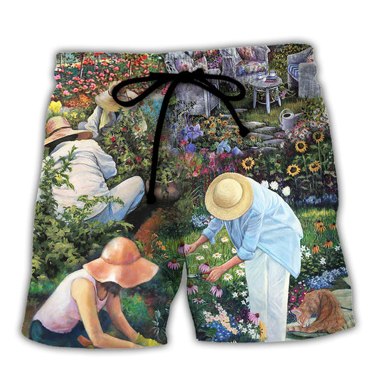 Gardening Believe In Tomorrow Garden Quote Beach Shorts For Poolside Relaxation And Everyday Comfort