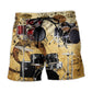 Vintage Drum Music Beach Shorts For Warm Weather Outings And Lightweight Summer Style