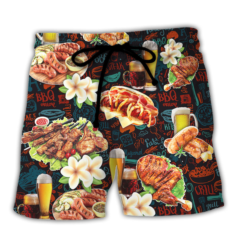 BBQ Beach Shorts For Resort Getaways And Relaxed Casual Wear