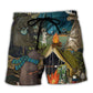Fire Camping Beach Shorts For Summer Vacations And Comfortable Daily Use