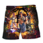 Musician Instrument Beach Shorts For Resort Getaways And Leisure And Relaxation