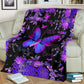 Butterfly Faith Hope Love Flannel Blanket For Cozy Bedroom Sofa Decor