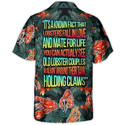 Tropical Lobster Hawaiian Shirt Detailed Pattern View For Coastal Travel