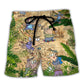 Geocaching Beach Shorts For Weekend Travel And Versatile Outdoor Wear