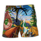 Camping Nutty Camping Friends Funny Quote Beach Shorts For Vacation Travel And Relaxed Outdoor Comfort