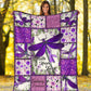 Epilepsy Awareness Butterfly Flannel Blanket For Cozy Bedroom Sofa Decor