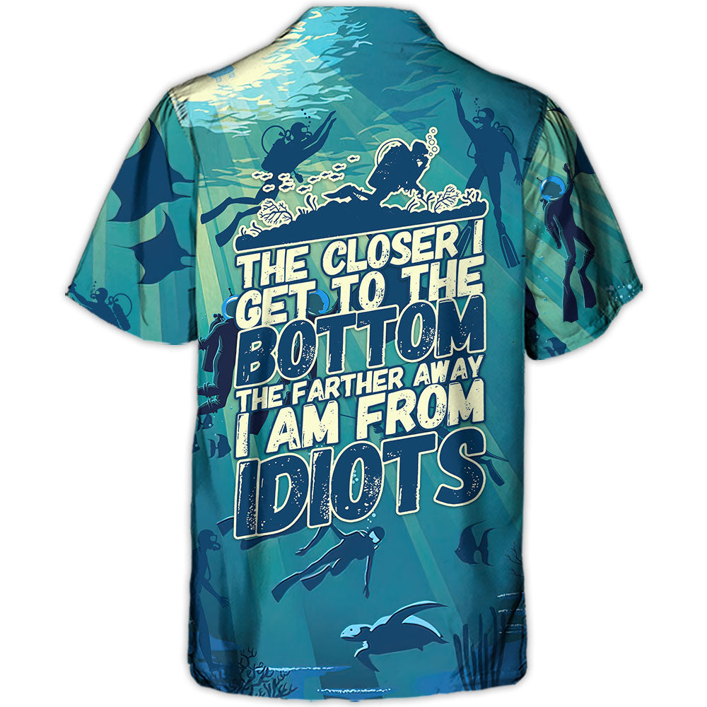 Coastal Scuba Diving Activity Hawaiian Shirt Graphic Artwork Detail For Outdoor Gatherings