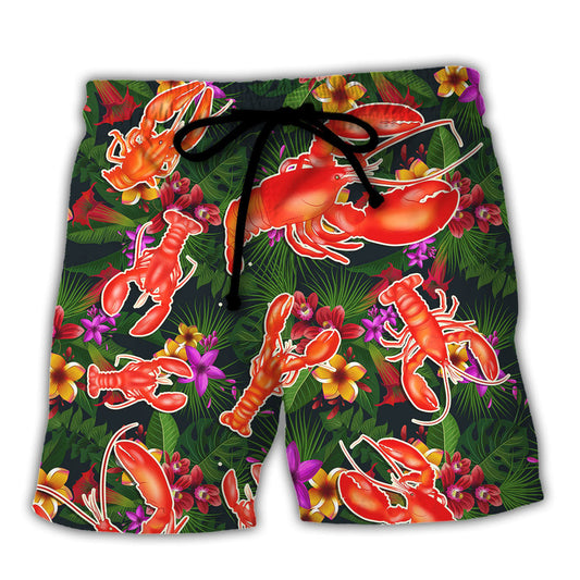 Lobster You're My Lobster Funny Tropical Vibe Beach Shorts For Tropical Vacation Wear