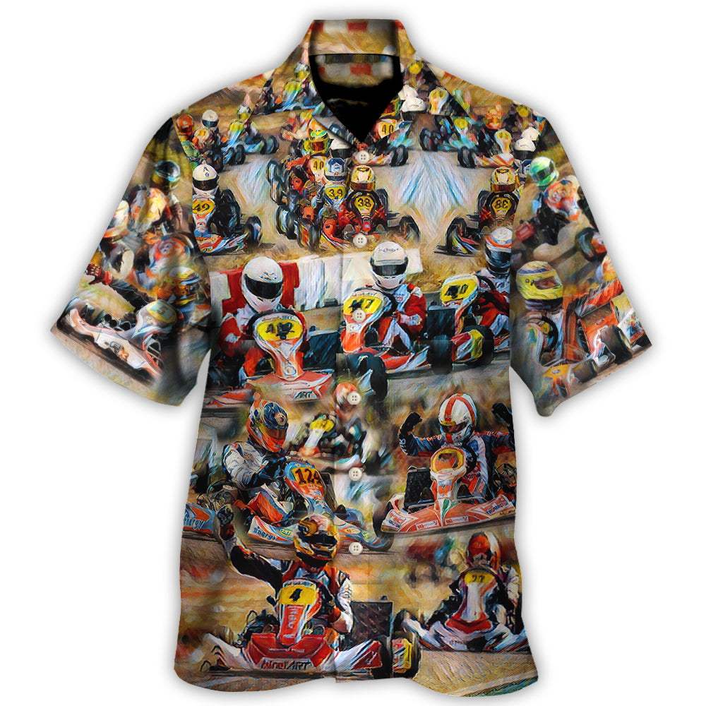 Kart Racing Hawaiian Shirt Artwork View For Island Holidays
