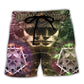 Electronic Music Festival Beach Shorts For Resort Getaways And Comfortable Daily Use