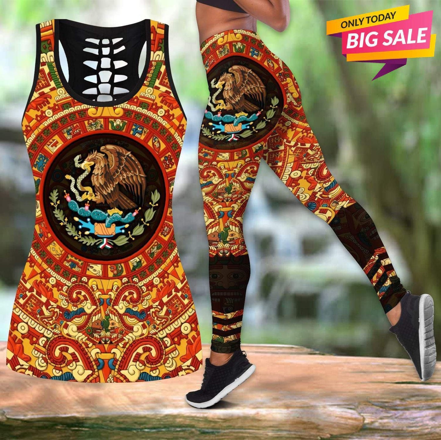 Mexican Aztec Warrior Pride Hollow Tank Top For Community Events And Positive Support