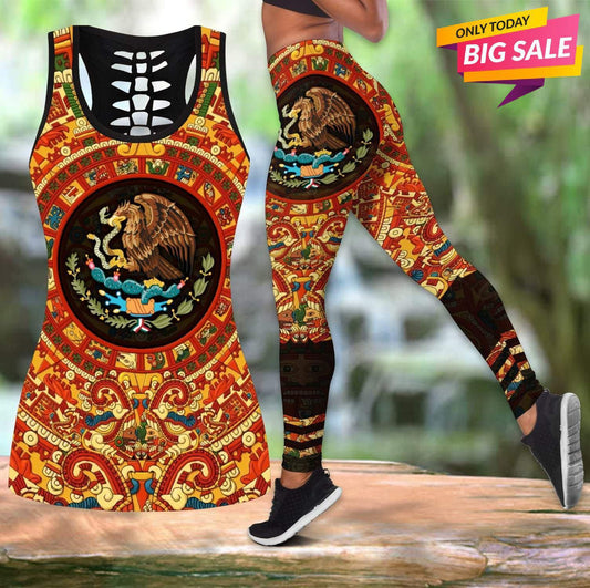 Mexican Aztec Warrior Pride Hollow Tank Top For Community Events And Positive Support