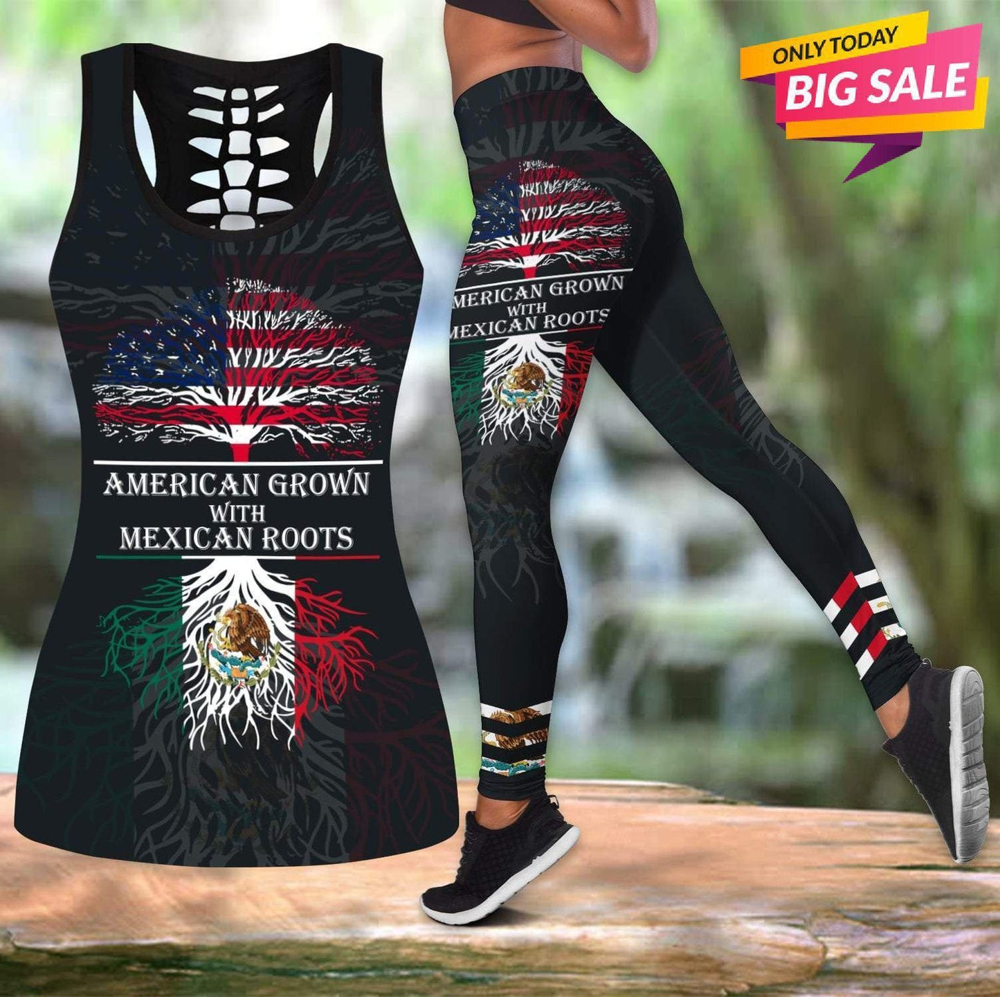 American Grown With Mexican Roots Pride Hollow Tank Top For Community Events And Positive Support