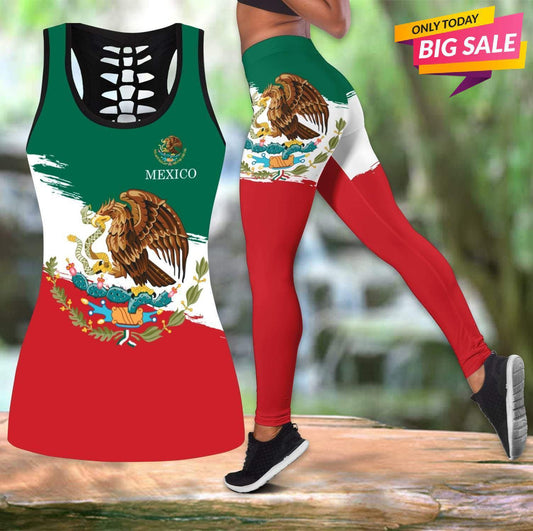 Mexican Heritage Culture Hollow Tank Top For Yoga Workouts And Casual Wear