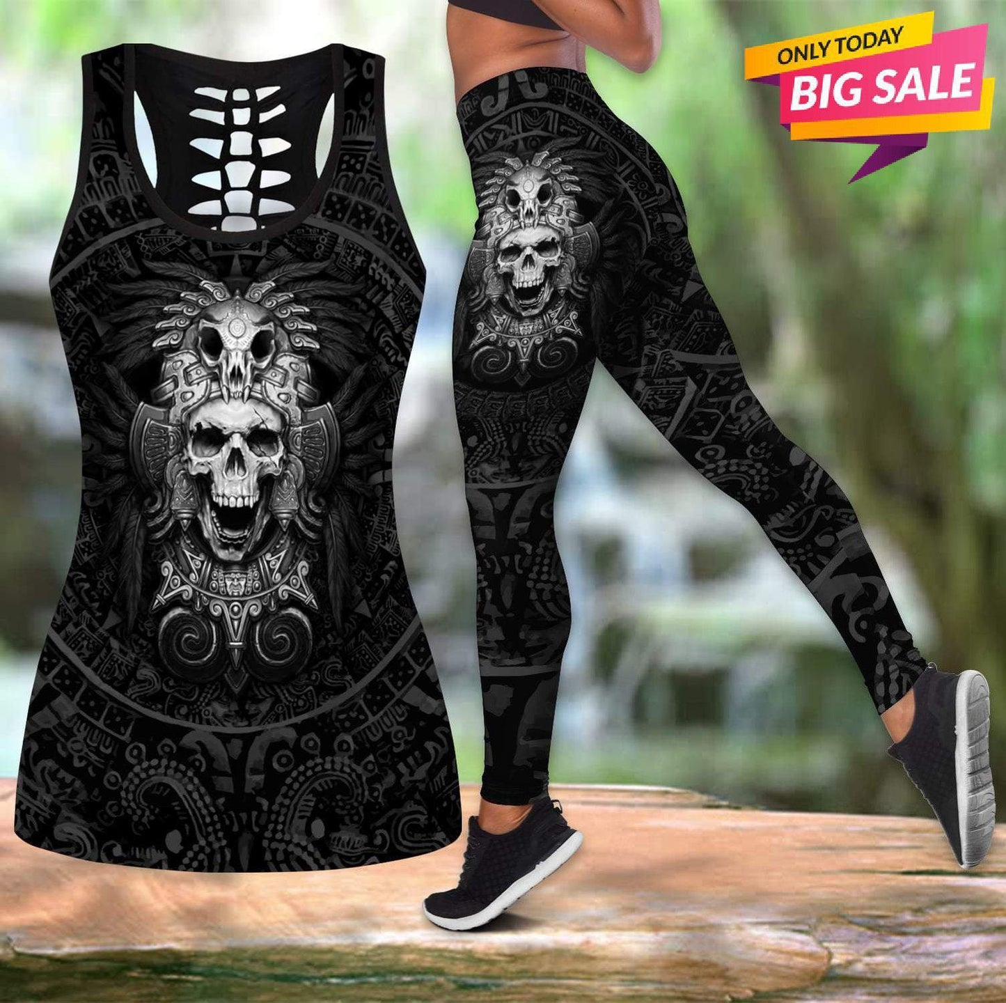Mexican Aztec Warrior Heritage Hollow Tank Top For Workouts Festivals And Bold Style