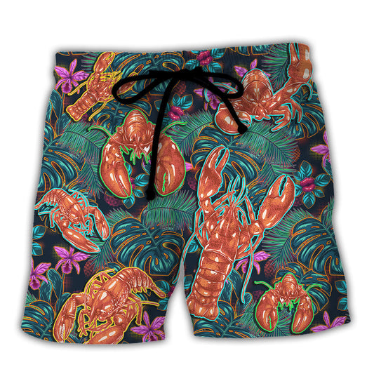 Lobster More Than One Lobster Tropical Vibe Beach Shorts For Sunny Holidays And Outdoor Wear
