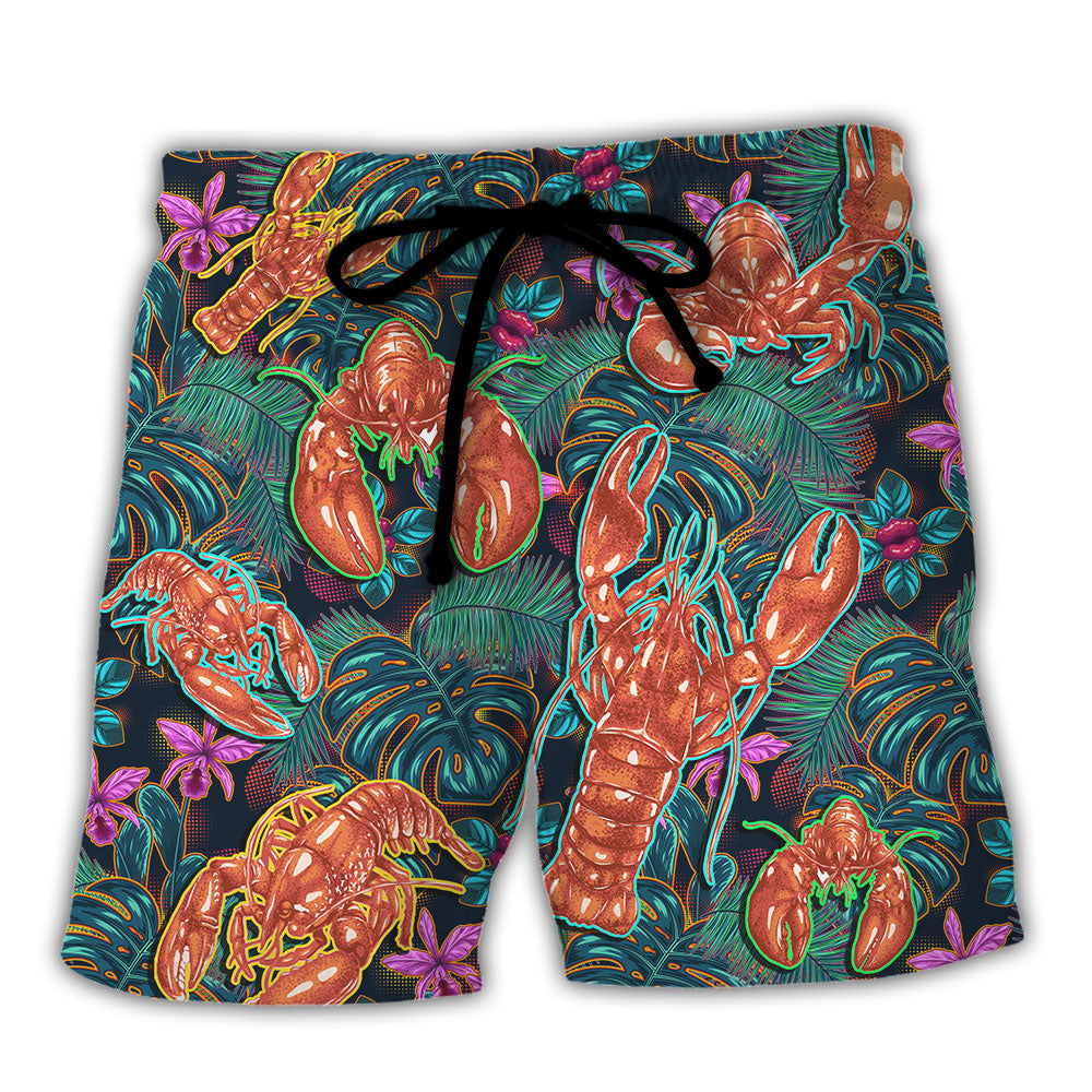 Tropical Lobster Beach Shorts For Holiday Cruises And Lightweight Summer Style