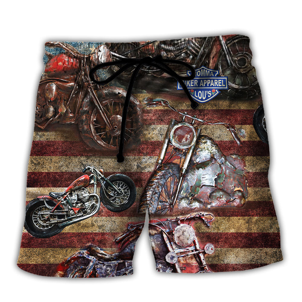 Motorcycle No Plans No Maps Adventure Beach Shorts For Road Trips And Summer Travel