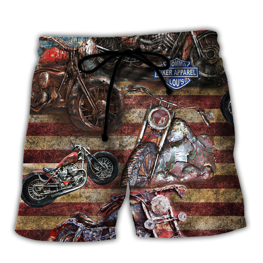 Motorcycle No Plans No Maps Adventure Beach Shorts For Road Trips And Summer Travel