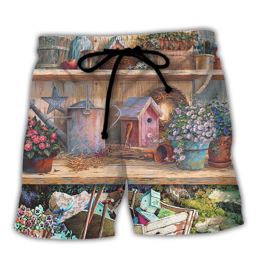 Gardening Live In The Garden Just Sleep In The Beach Shorts For Sunny Getaways And Casual Coastal Wear