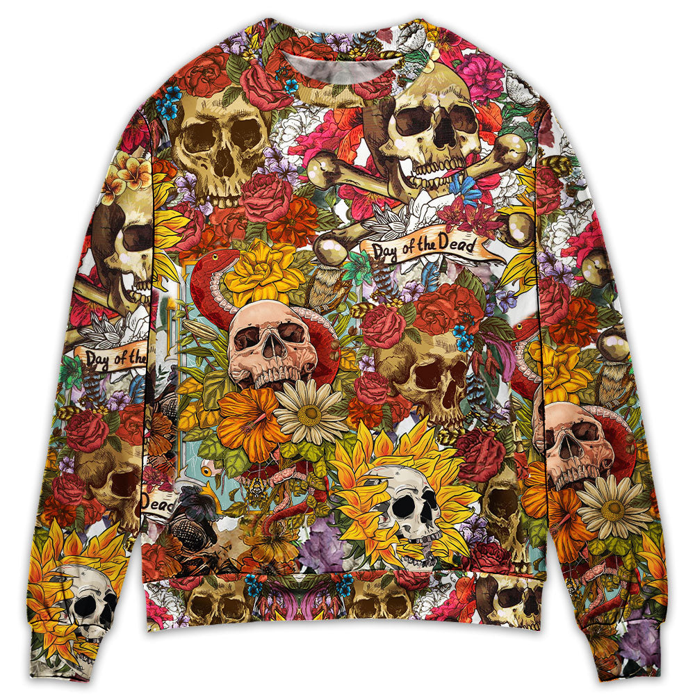 Day Of The Dead Floral Skull Sweater For Casual Wear Parties And Thoughtful Gifting