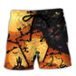 Black Cat Halloween Fun Style Beach Shorts For Weekend Adventures And Comfort