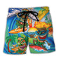 Surfing Tiki Show Me Your Tikis Funny Surf Theme Beach Shorts For Resort Trips And Poolside Style