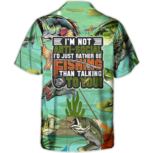 Fishing Weekend Humor Hawaiian Shirt Relaxed Style View For Coastal Travel