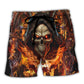 Skull Devil Challenge With Fierce Statement Beach Shorts For Bold Summer Vacation Style